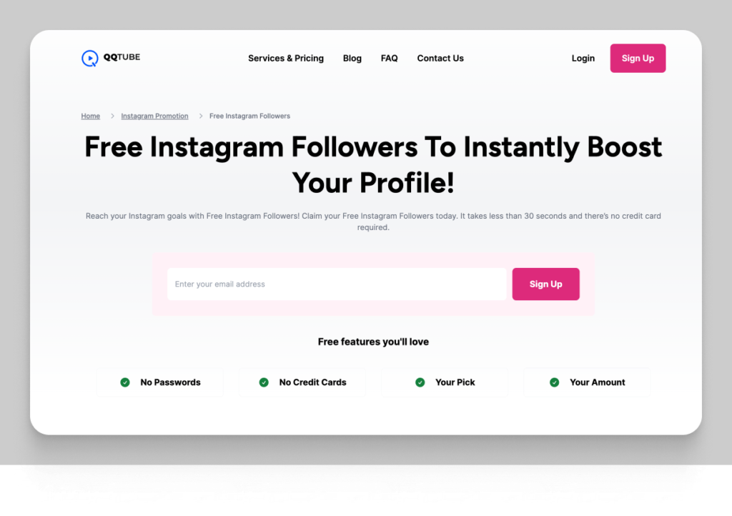 QQTube Free Instagram Followers